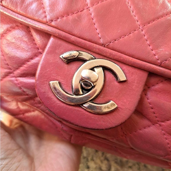 CHANEL Red Quilted Leather Easy Flap Bag - Picture 9 of 15